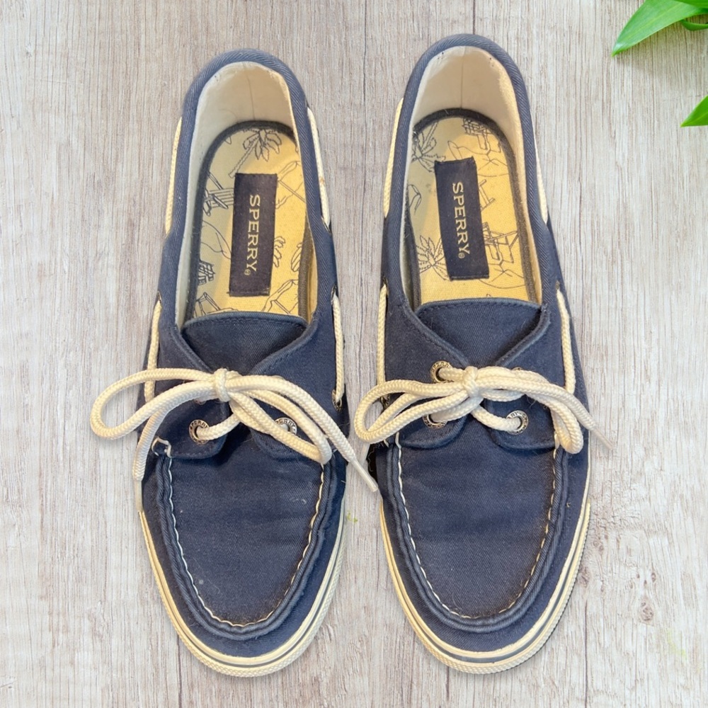 Sperry Blue Canvas Boat Shoes